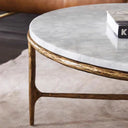 Thaddeus Marble Round Coffee Table 3 Table Legs 35"