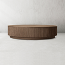 Mulho Plinth Round Wood Coffee Table