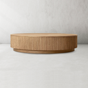 Mulho Plinth Round Wood Coffee Table