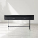Lantine Console - Black Oak & Matte Black Hardware