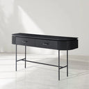 Lantine Console - Black Oak & Matte Black Hardware