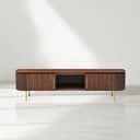 Lantine TV Unit - Walnut & Brass