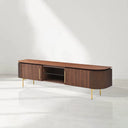 Lantine TV Unit - Walnut & Brass