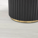 Lantine 280 Dining Table - Black Oak & Brass