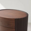 Lantine Bedside Table - Walnut & Brass