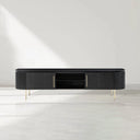 Lantine TV Unit - Black Oak & Brass