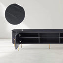 Lantine TV Unit - Black Oak & Brass