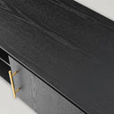 Lantine TV Unit - Black Oak & Brass