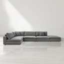 Blanco 5 Piece Modular Sofa - Charcoal