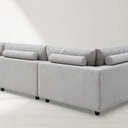 Blanco 5 Piece Modular Sofa - Avery Velour Cream