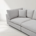 Blanco 5 Piece Modular Sofa - Avery Velour Cream