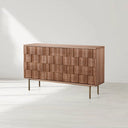 Ariel 3-Door Modern Sideboard Cabinet with Woven Texture