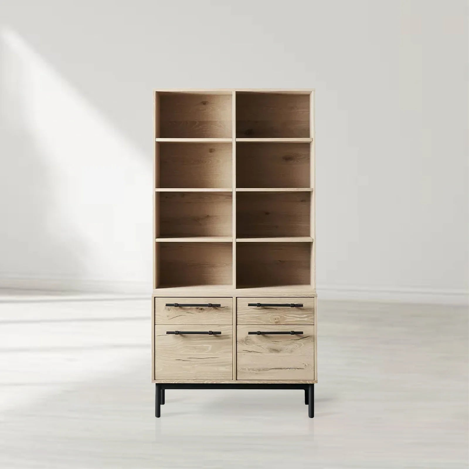 Sullivan Single Bookcase with File Base