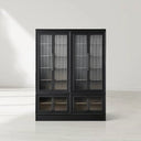 Rowan Modular Stacked Reeded Glass Plinth Cabinet