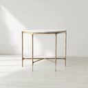 Giacometti Marble Demilune Console Table