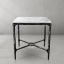Thaddeus Mabrble Square Side Table 18" 22" Overhang O