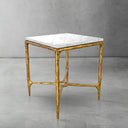 Thaddeus Mabrble Square Side Table 18" 22" Overhang O