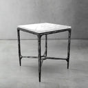 Thaddeus Mabrble Square Side Table 18" 22" Overhang O