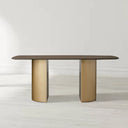 Sann Gervais Wood Dining Table with Dauphine Base