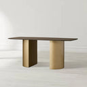 Sann Gervais Wood Dining Table with Dauphine Base