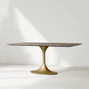 Sann Gervais Stone Dining Table with Launette Base