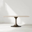 Sann Gervais Stone Dining Table with Launette Base