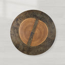 Acacius Round Coffee Table Yukas Wood Cocktail Table Sofa Industrial Center Tea Table