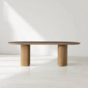 Astor Rectangular Marble Top Dining Table with Reeded Base