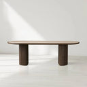 Astor Rectangular Marble Top Dining Table with Reeded Base
