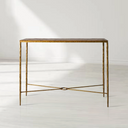 Thaddeus Metal Frame Elm Wood Console Table