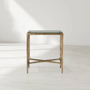 Thaddeus Glass Square Side Table 18" 22"