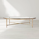 Thaddeus Glass Round Coffee Table 36" 55"