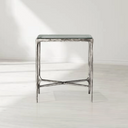 Thaddeus Glass Square Side Table 18" 22"