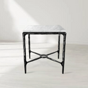 Thaddeus Mabrble Square Side Table 18" 22" Overhang O