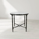 Thaddeus Round Marble Side Table 18" 22"