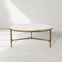 Thaddeus Marble Round Coffee Table 3 Table Legs 35"