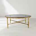 Thaddeus Glass Round Coffee Table 36" 55"