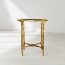 Thaddeus Glass Round Side Table 18" 22"