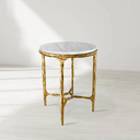 Thaddeus Round Marble Side Table 18" 22"