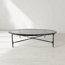 Thaddeus Glass Round Coffee Table 36" 55"