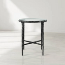 Thaddeus Glass Round Side Table 18" 22"