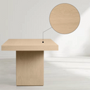 Calvin Rectangular Oak Wood Dining Table with Contemporary Artisan Design