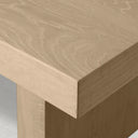 Calvin Rectangular Oak Wood Dining Table with Contemporary Artisan Design