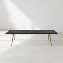Vintage Forged Retro Copper Frame Solid Wood Dining Bench
