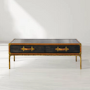 Vintage ForgedVintage Leather Square Coffee Table