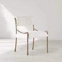 Vintage Forged Retro Copper Iron Frame Armless Dining Chair