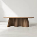 Cortina Rectangular Walnut Wood Dining Table with Sculpted Base