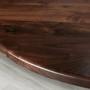 Jacob Round Walnut Wood Dining Table with Sculptural Base