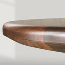 Jacob Oval Wood Dining Table with Vertex Base