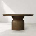 Perth Oval Solid Wood Dining Table with Artisan Crafted Romanian Oak